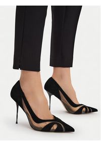 Eva Minge Szpilki EO-YARA-LT2019-7 Czarny. Kolor: czarny. Materiał: materiał. Obcas: na szpilce #6
