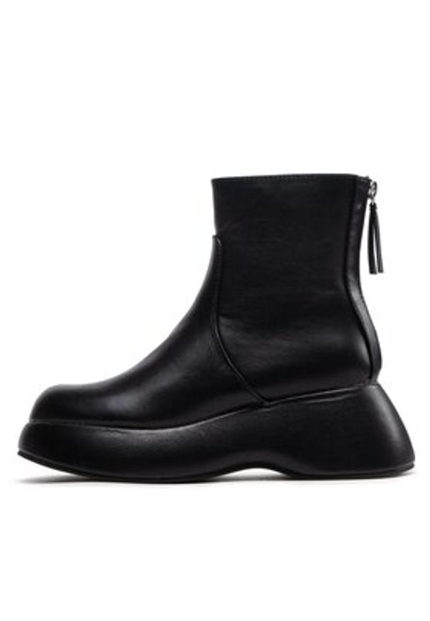 DeeZee Botki ZALY8813-8 Czarny. Kolor: czarny. Materiał: skóra