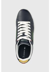 Lacoste sneakersy CARNABY EVO 0722 3 kolor granatowy. Nosek buta: okrągły. Zapięcie: sznurówki. Kolor: niebieski. Materiał: guma. Model: Lacoste Carnaby Evo. Sport: bieganie #4