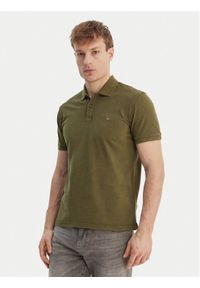 Napapijri Polo Elbas NP0A4GDL Zielony Regular Fit. Typ kołnierza: polo. Kolor: zielony. Materiał: bawełna #1