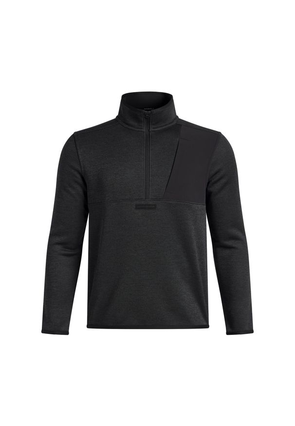 Bluza dziecięca z zamkiem błyskawicznym 1/4 Under Armour Drive Hybrid Storm. Typ kołnierza: golf. Kolor: czarny. Sport: golf