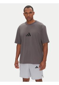 Adidas - adidas T-Shirt Z.N.E. JC5483 Szary Loose Fit. Kolor: szary. Materiał: syntetyk