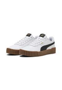 Puma - Damskie sneakersy Carina 3.0 PUMA White Black. Okazja: na plażę. Kolor: czarny, biały, wielokolorowy. Sezon: lato. Sport: turystyka piesza, tenis