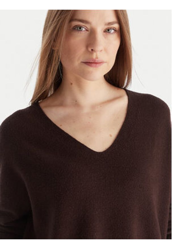 Kontatto Sweter 3M0842C Bordowy Relaxed Fit. Kolor: czerwony. Materiał: syntetyk