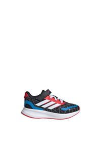 Adidas - Buty dla dzieci adidas Marvel Spider-man Runfalcon. Kolor: czerwony, biały, wielokolorowy, czarny. Wzór: motyw z bajki. Sport: bieganie