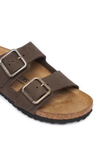 Birkenstock Klapki Arizona Wire Buckle 1032764 Beżowy ciemny. Kolor: beżowy. Materiał: nubuk, skóra #4