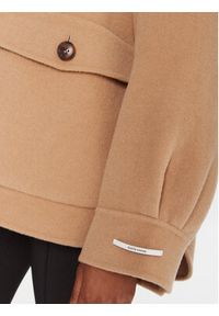 Marella Płaszcz wełniany Gettone 2523086011 Beżowy Loose Fit. Kolor: beżowy. Materiał: syntetyk #7