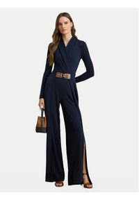Lauren Ralph Lauren - LAUREN RALPH LAUREN Kombinezon 200980218001 Granatowy Wide Leg. Kolor: niebieski. Materiał: syntetyk