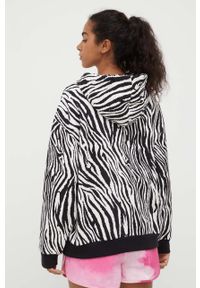 adidas Originals bluza damska kolor biały z kapturem wzorzysta. Typ kołnierza: kaptur. Kolor: biały. Materiał: materiał, dzianina #4