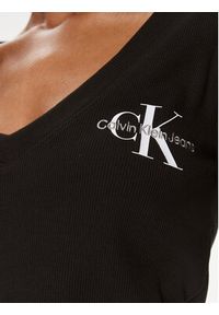 Calvin Klein Jeans Bluzka J20J222023 Czarny Regular Fit. Kolor: czarny. Materiał: bawełna #4