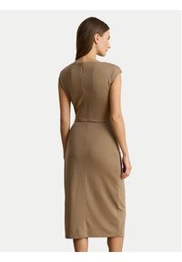 Lauren Ralph Lauren - LAUREN RALPH LAUREN Sukienka codzienna 200980221001 Brązowy Slim Fit. Okazja: na co dzień. Kolor: brązowy. Materiał: syntetyk. Typ sukienki: proste. Styl: casual #4