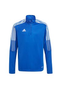 Adidas - Bluza piłkarska dla dzieci adidas Tiro 21 Training Top Youth. Kolor: biały, niebieski, wielokolorowy. Sport: piłka nożna