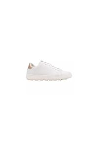 Buty do chodzenia damskie Geox Spherica. Kolor: żółty, biały, wielokolorowy. Materiał: skóra. Sport: turystyka piesza