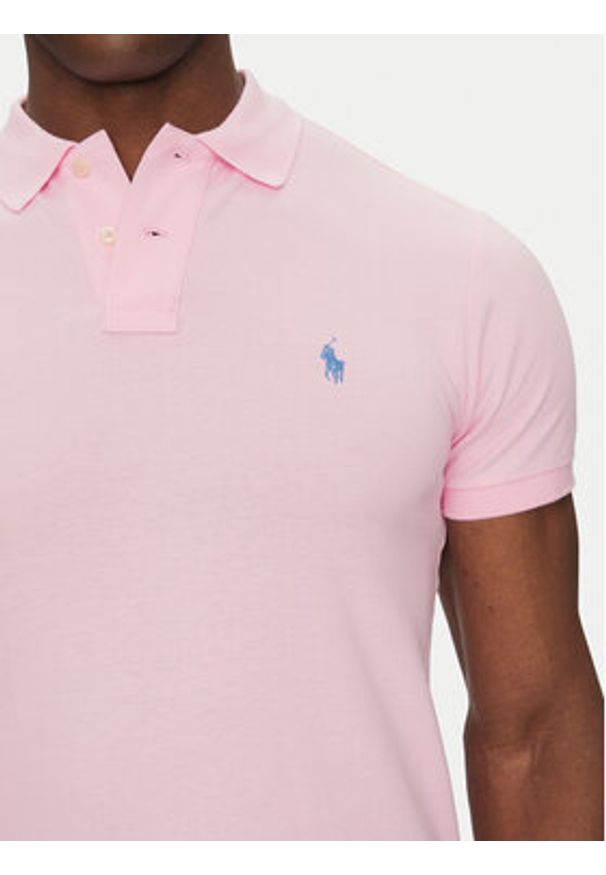 Polo Ralph Lauren Polo Core Replen 710795080 Różowy Slim Fit. Typ kołnierza: polo. Kolor: różowy. Materiał: bawełna
