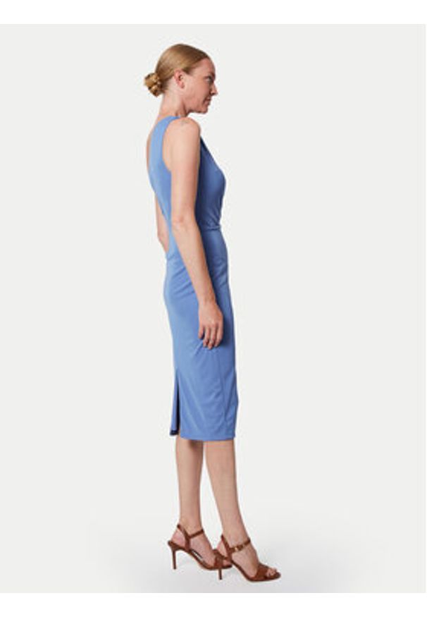 Lauren Ralph Lauren - LAUREN RALPH LAUREN Sukienka koktajlowa 253903046004 Niebieski Slim Fit. Kolor: niebieski. Materiał: syntetyk. Styl: wizytowy