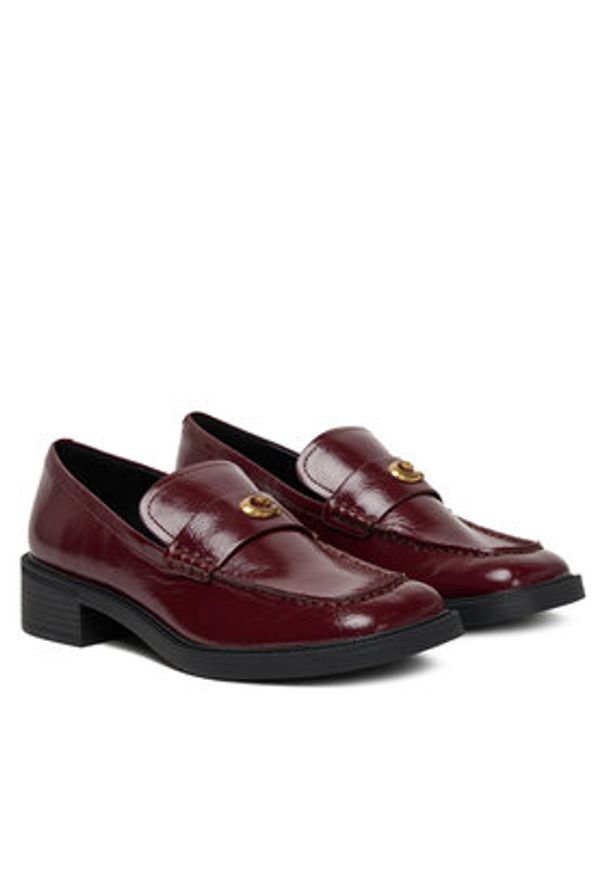 Coach Loafersy CCH83 Bordowy. Kolor: czerwony. Materiał: skóra