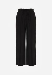 Born2be - Czarne Spodnie z Gumką w Pasie Angelona. Kolor: czarny. Materiał: materiał. Sezon: lato #6