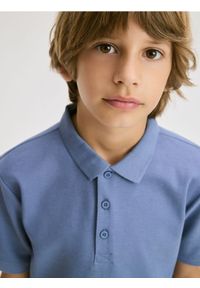 Reserved - T-shirt polo - jasnoniebieski. Typ kołnierza: polo. Kolor: niebieski. Materiał: bawełna, dzianina