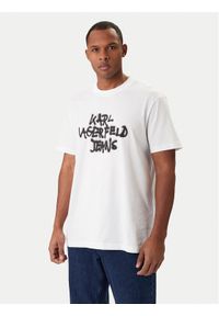 Karl Lagerfeld Jeans T-Shirt B1M17065 Biały Regular Fit. Kolor: biały. Materiał: bawełna #1