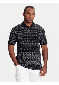 Karl Lagerfeld - KARL LAGERFELD Polo 745120 553225 Czarny Regular Fit. Typ kołnierza: polo. Kolor: czarny. Materiał: bawełna