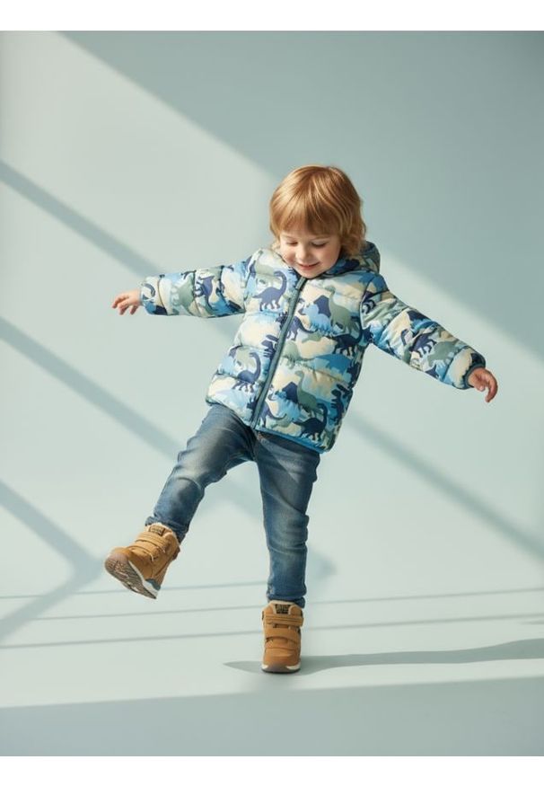 Sinsay - Kurtka z kapturem ze zwierzęcym motywem - wielobarwny. Typ kołnierza: kaptur. Wzór: motyw zwierzęcy