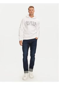 Guess Bluza M4YQ36 K9Z21 Biały Regular Fit. Kolor: biały. Materiał: syntetyk, bawełna