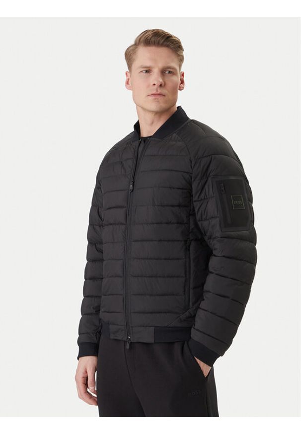 BOSS Kurtka bomber Urbanex 50551074 Czarny Regular Fit. Kolor: czarny. Materiał: syntetyk