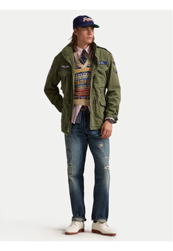 Polo Ralph Lauren Kurtka przejściowa 710961616001 Zielony Regular Fit. Typ kołnierza: polo. Kolor: zielony. Materiał: bawełna