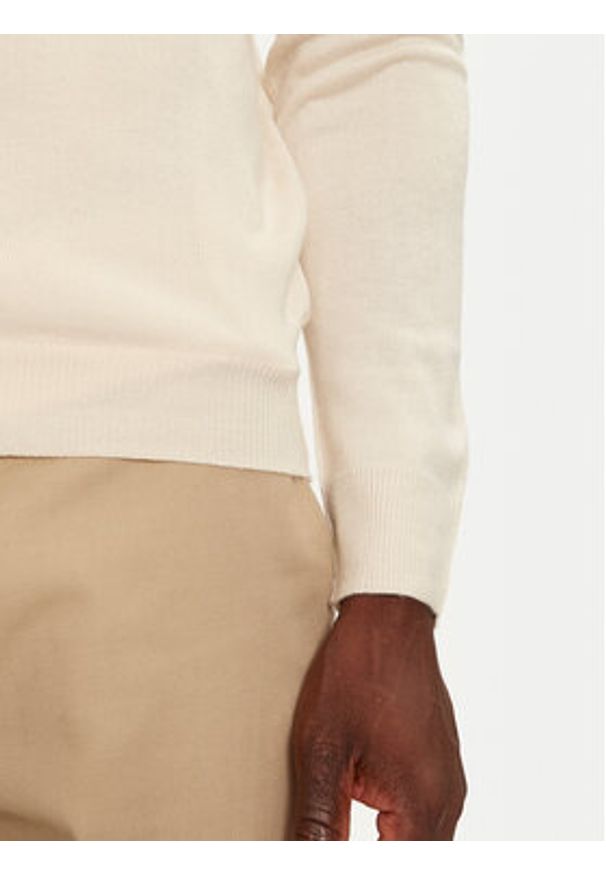Brave Soul Sweter MK-230EINSTEIN6 Beżowy Regular Fit. Kolor: beżowy. Materiał: syntetyk