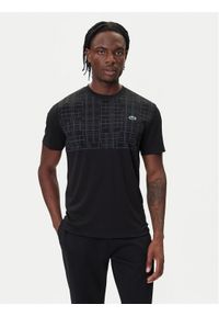 Lacoste Koszulka techniczna TH4782 Czarny Regular Fit. Kolor: czarny. Materiał: syntetyk #1