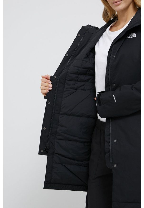 The North Face - Parka. Okazja: na co dzień. Kolor: czarny. Materiał: futro. Styl: casual