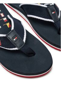 TOMMY HILFIGER - Tommy Hilfiger Japonki Patch Hilfiger Beach Sandal FM0FM05435 Granatowy. Kolor: niebieski. Materiał: materiał