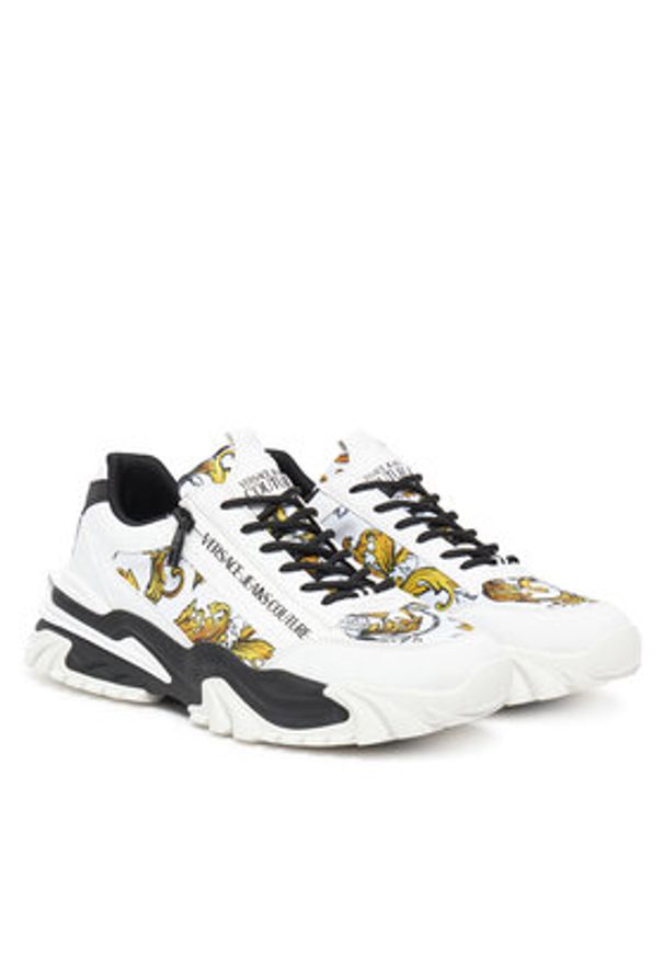Versace Jeans Couture Sneakersy 78YA3SI5 Biały. Kolor: biały. Materiał: materiał