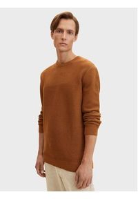 Tom Tailor Sweter 1032302 Brązowy Regular Fit. Kolor: brązowy. Materiał: bawełna #2