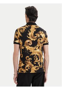Versace Jeans Couture Polo 80GAG6S0 JS549 Czarny Regular Fit. Typ kołnierza: polo. Kolor: czarny. Materiał: bawełna #3