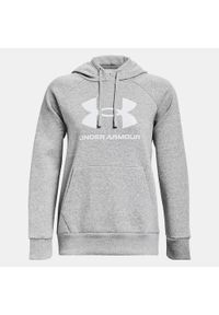 Bluza damska Under Armour Rival Fleece Big Logo Hoody. Typ kołnierza: kaptur. Kolor: szary. Sport: fitness #1