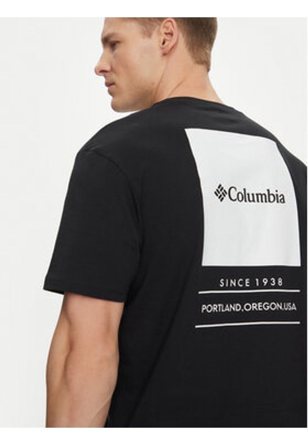 columbia - Columbia T-Shirt Barton Springs™ 2058331 Czarny Regular Fit. Kolor: czarny. Materiał: bawełna