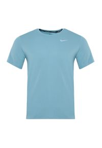 Koszulka do biegania męska Nike Miler Dri-Fit UV. Kolor: niebieski. Technologia: Dri-Fit (Nike) #1