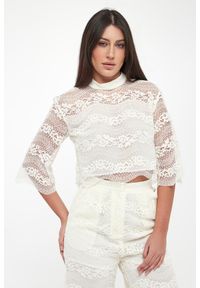 Twinset Milano - Bluzka damska koronkowa TWINSET. Materiał: koronka #1