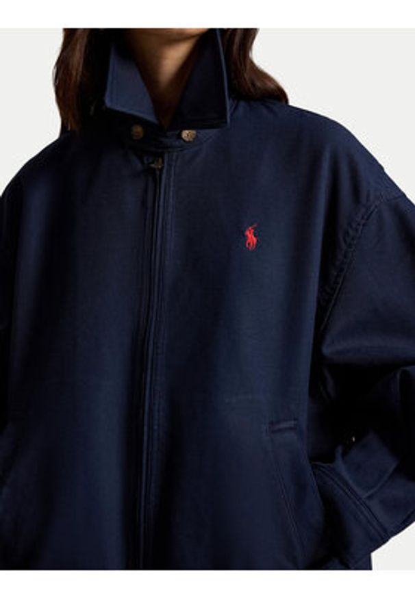 Polo Ralph Lauren Kurtka przejściowa 211A96311002 Granatowy Oversize. Typ kołnierza: polo. Kolor: niebieski. Materiał: bawełna