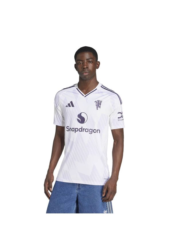 Adidas - Koszulka piłkarska ADIDAS Manchester United 25/26 wyjazdowa. Wzór: aplikacja. Sport: piłka nożna