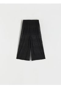 Reserved - Dwuwarstwowe spodnie - czarny. Kolor: czarny. Materiał: bawełna, dzianina