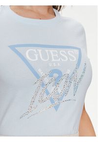 Guess T-Shirt Icon W4RI41 I3Z14 Niebieski Slim Fit. Kolor: niebieski. Materiał: bawełna
