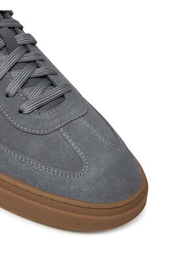 BOSS Sneakersy Kieran 50548715 Szary. Kolor: szary. Materiał: skóra