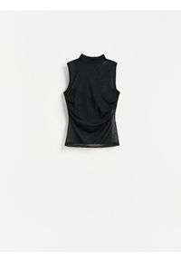 Reserved - LADIES` BLOUSE - czarny. Kolor: czarny. Materiał: dzianina #1
