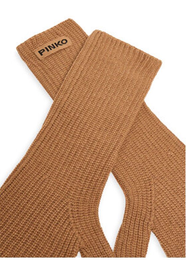 Pinko - PINKO Rękawiczki Damskie PINKO-Grecia 105997 A2Z4 Brązowy. Kolor: brązowy. Materiał: materiał, wiskoza