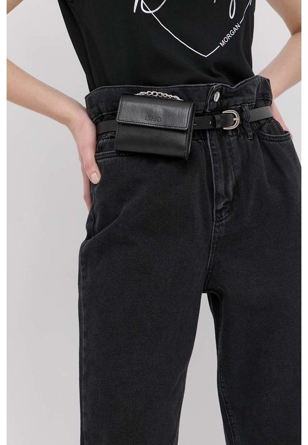 Liu Jo jeansy damskie high waist. Stan: podwyższony. Kolor: czarny