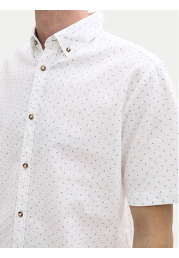 Tom Tailor Koszula 1045099 Biały Regular Fit. Kolor: biały. Materiał: bawełna