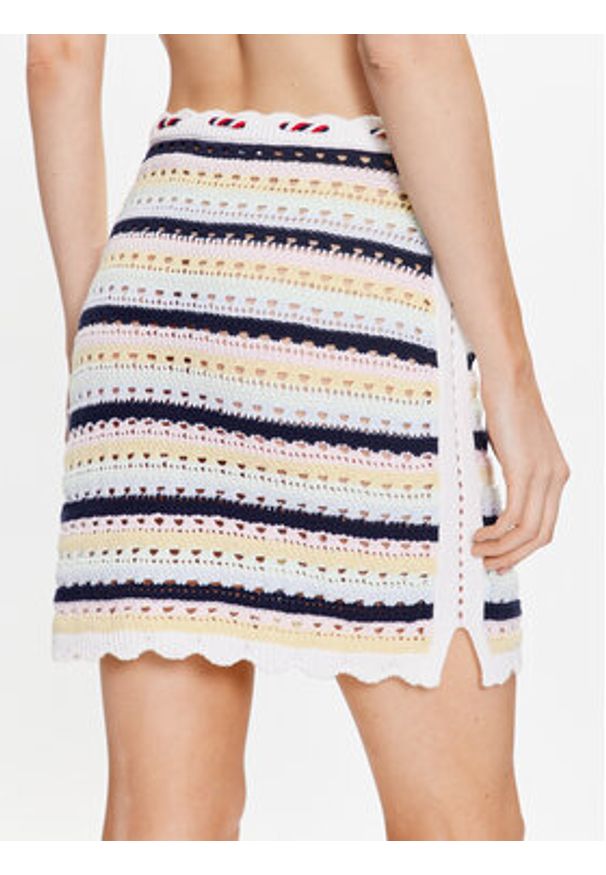 Tommy Jeans Spódnica mini Summer DW0DW15393 Kolorowy Regular Fit. Materiał: bawełna. Wzór: kolorowy