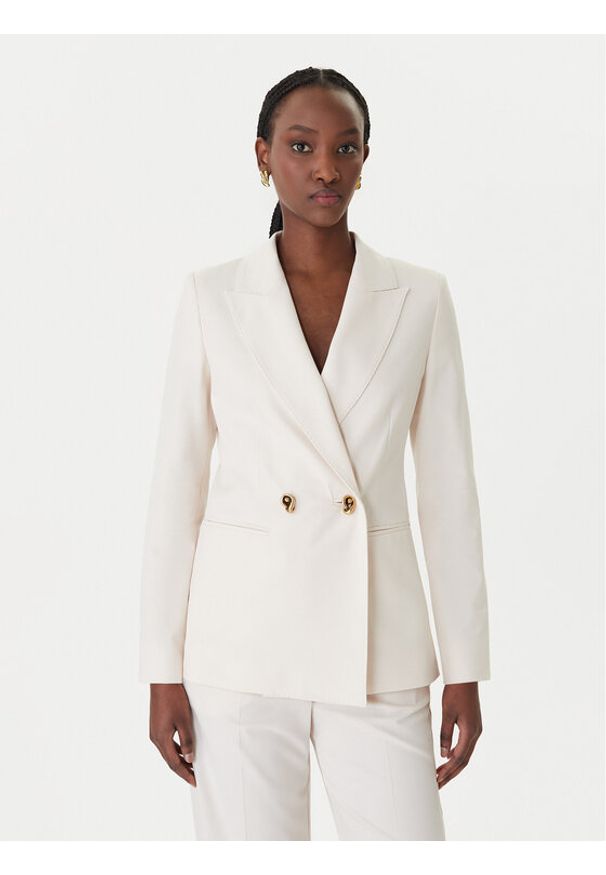 Marella Marynarka Tropico 2613041121 Biały Regular Fit. Kolor: biały. Materiał: syntetyk